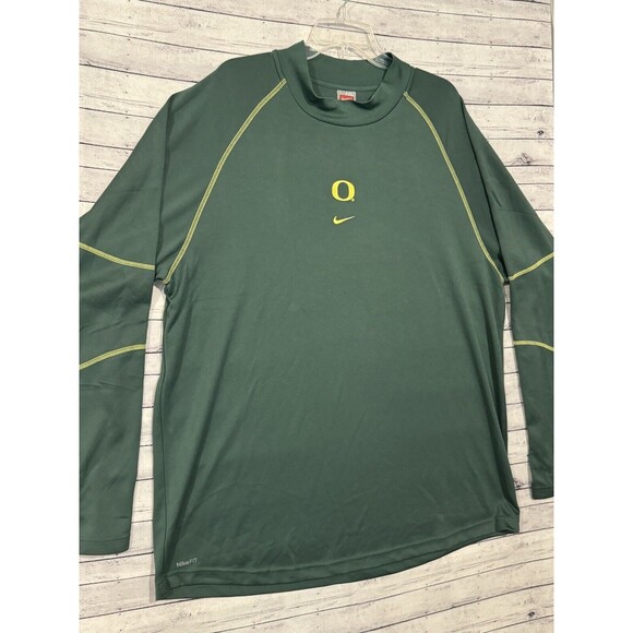 Team Nike Oregon Ducks Mens LS Shirt Sz XXL University Center Check Swoosh - Picture 4 of 16